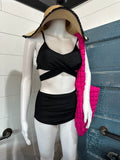 Solid Side Cutout 2 Piece Swimsuit (S-L, 1x, 2x)