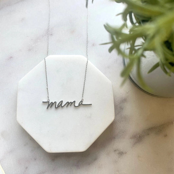 Mama Necklace-Silver