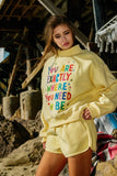 Reversible Mock-Neck Crop Sweatshirt, Life Is Good