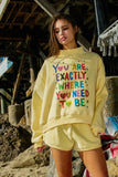 Reversible Mock-Neck Crop Sweatshirt, Life Is Good