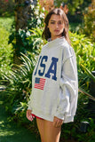 USA/America Print Reversible Sweatshirt