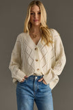 Cream Button Up Cardigan (M-XL)