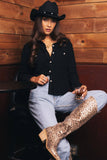 Black Super Soft Button Up