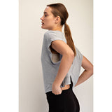 Open Back Athletic Top, Black (L)