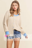 Ribbed Button Down Casual Cardigan (S,M,L)