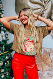 Vintage Santa Leopard Tee (S-3X)