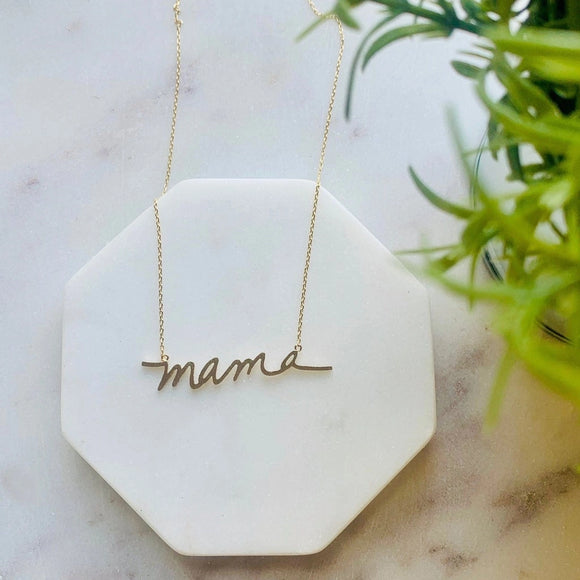 Mama Necklace-Gold