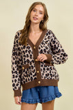 Leopard Knit Cardigan (S,M)