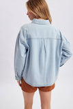 Denim Button Up Jacket, Lt. Denim