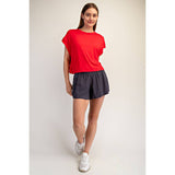 Open Back Athletic Top, Black (L)