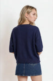 Exposed Seam Drop Shoulder Short Sleeve Pullover, Chocolate Brown
