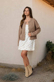 Raw Edge Exposed Seam Cardigan, Butter Yellow
