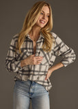 Lt. Gray & Charcoal Plaid Button Up