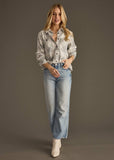 Lt. Gray & White Plaid Button Up