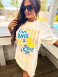 Sun Rays & Pool Days Graphic Tee on Ivory