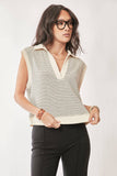 Striped V-Neck Vest Top (S-L)