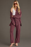 Merlot Washed Soft Button Up