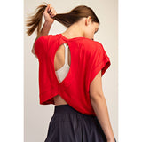 Open Back Athletic Top, Black (L)