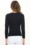 Essential Seamless Round Neck Top, Black