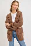 Chunky Cable Knit Cardigan (M, L)