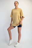 Mineral Washed Oversized Tee, Dandelion