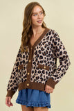 Leopard Knit Cardigan (S,M)