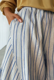 LAS-LIVE Striped Pants with Pocket (S-XL)
