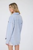 Soft Denim Look Knit Shacket