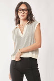 Striped V-Neck Vest Top (S-L)