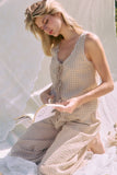 Textured Sleeveless Top And Matching Pant (M, 2X, 3X)