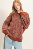 Diamond Jacquard Knit Sweater