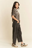 Leopard Asymmetrical Short Sleeve (S-2X)