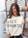 He's Hunting Graphic Crewneck (S)