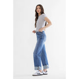 Mica- Relaxed Straight Cuffed Denim