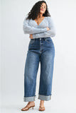 Mica- Relaxed Straight Cuffed Denim