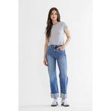 Mica- Relaxed Straight Cuffed Denim