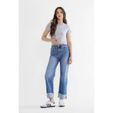 Mica- Relaxed Straight Cuffed Denim