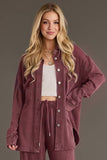 Merlot Washed Soft Button Up
