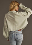 Sage Gauze Button Up