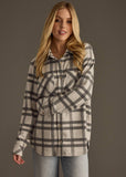 Lt. Gray & Charcoal Plaid Button Up