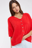 Soft Touch Button Uo Short Sleeve Cardigan, Oatmeal (S-L)