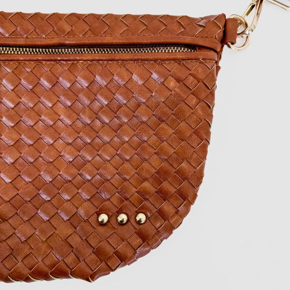 Woven Bum Bag- Brown