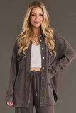Cocoa Washed Soft Button Up