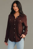 Espresso Brown Super Soft Button Up