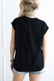 Thermal Two-Tone Top, Black (L, 1x-3x)