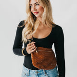 Woven Bum Bag- Brown
