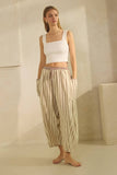 Textured Cropped Pants, Mocha