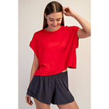 Open Back Athletic Top, Black (L)
