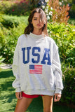USA/America Print Reversible Sweatshirt