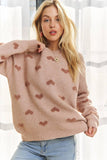 Heart Pattern Sweater